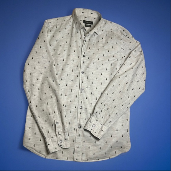 Massimo Dutti White Patterned Shirt - Picture 2 of 10